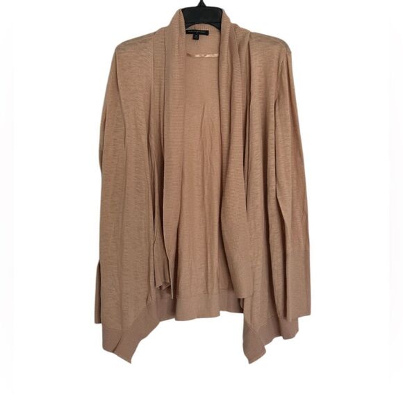 Banana Republic Tan Lightweight Cotton Blend Open Front Cardigan Sweater Medium - Picture 1 of 7